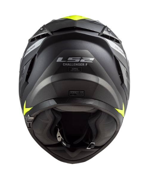 LS2 FF327 Challenger Allert Matt Titanium Hi-Viz Helmet - Yellow