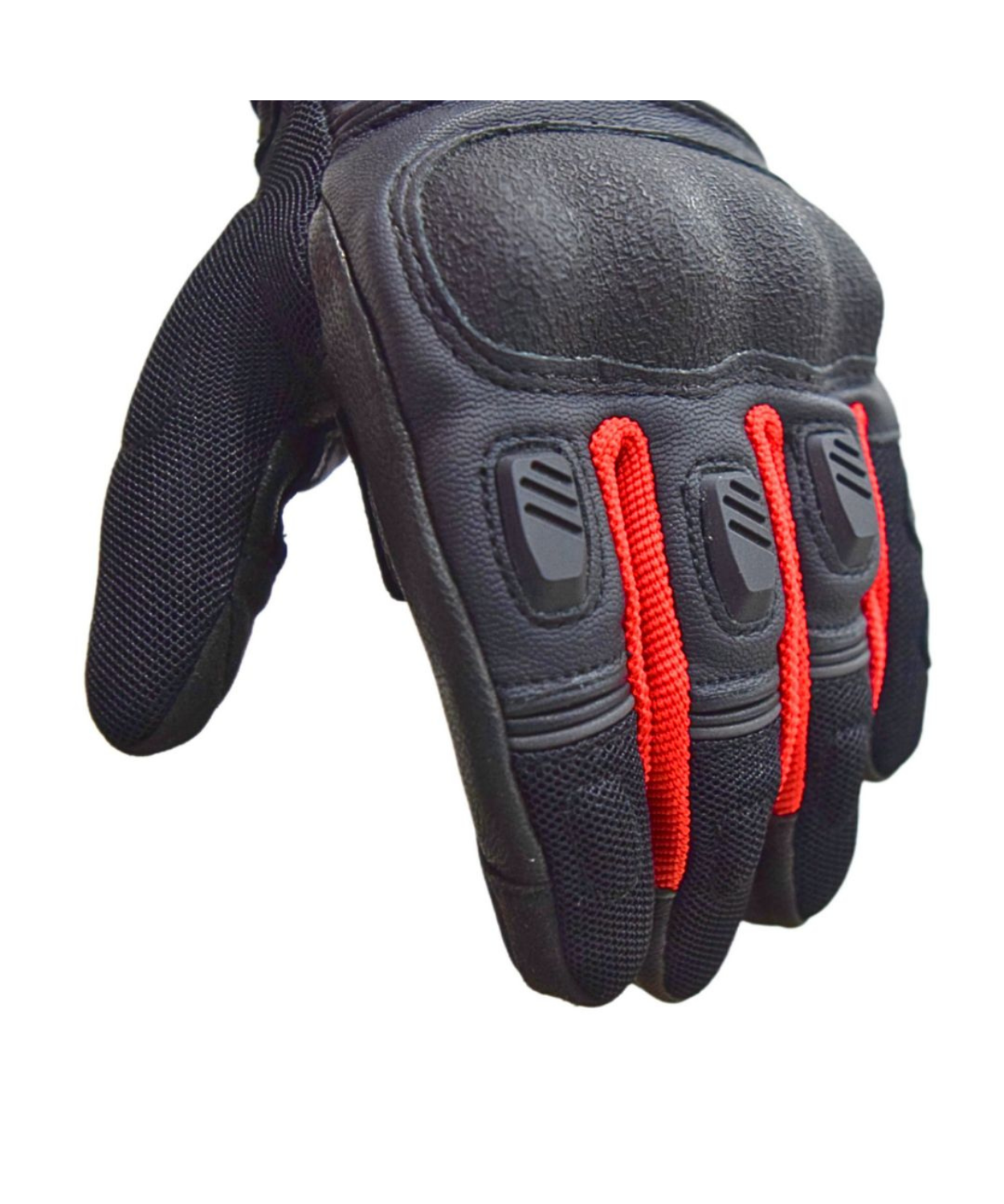 Bison ProGear Air Pro Riding Gloves - Black Red