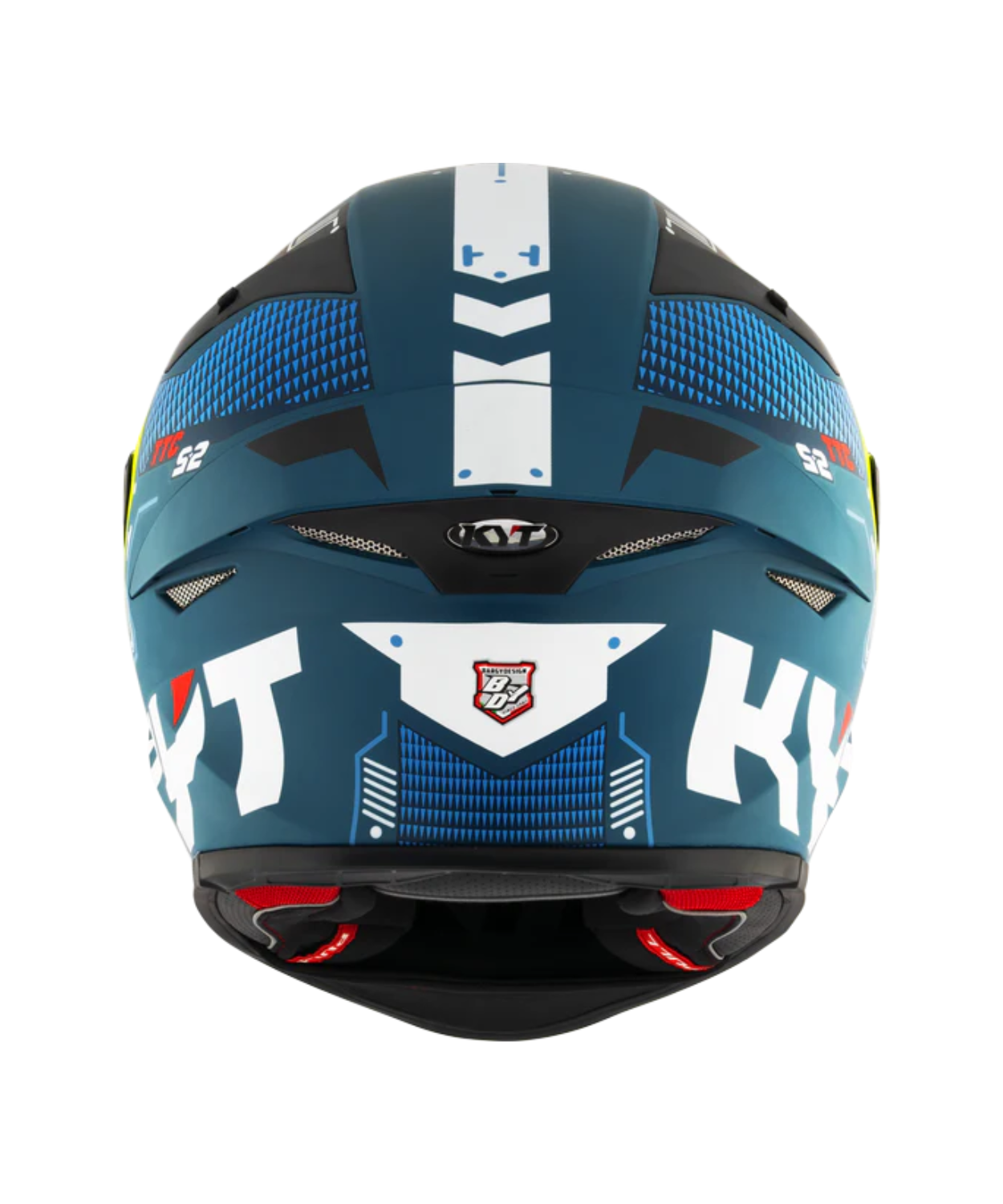 KYT TT-Revo Fuselage Helmet - Matt Yellow Blue