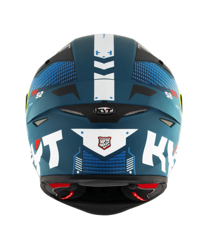 KYT TT-Revo Fuselage Helmet - Matt Yellow Blue