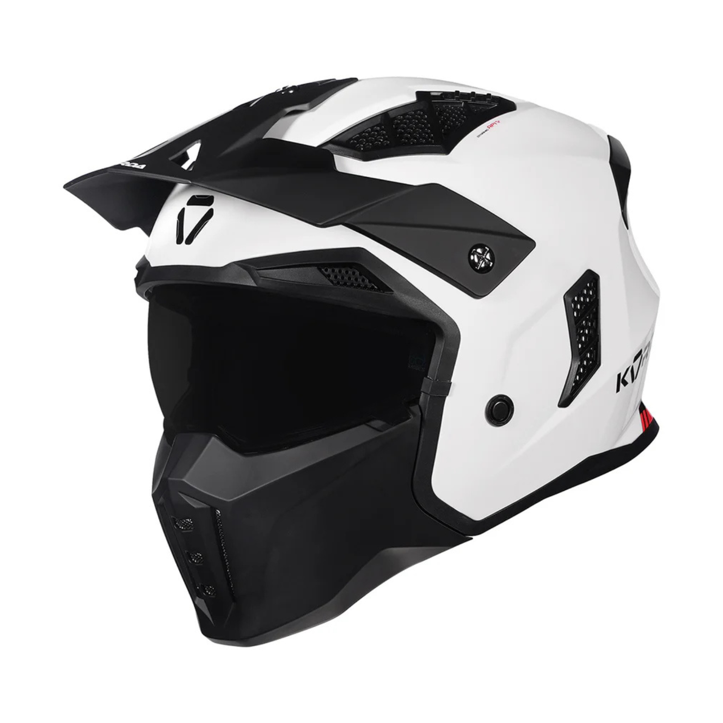 Korda Storm Trooper Solid Helmet - Gloss Black White