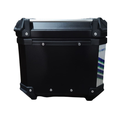HJG Aluminium Top Box 45L with Backrest - Black