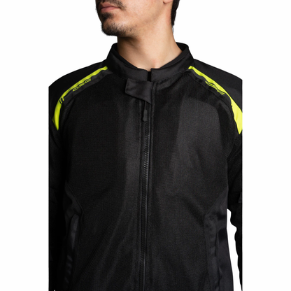 DSG Aire Mesh 2 Riding Jacket - Black Yellow Fluo