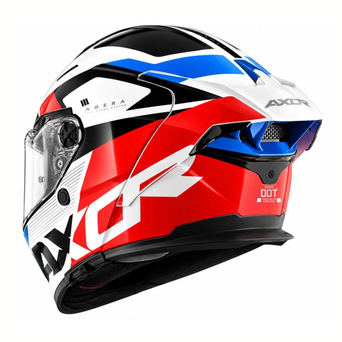 Axor Agera Rush Helmet - Gloss White Red