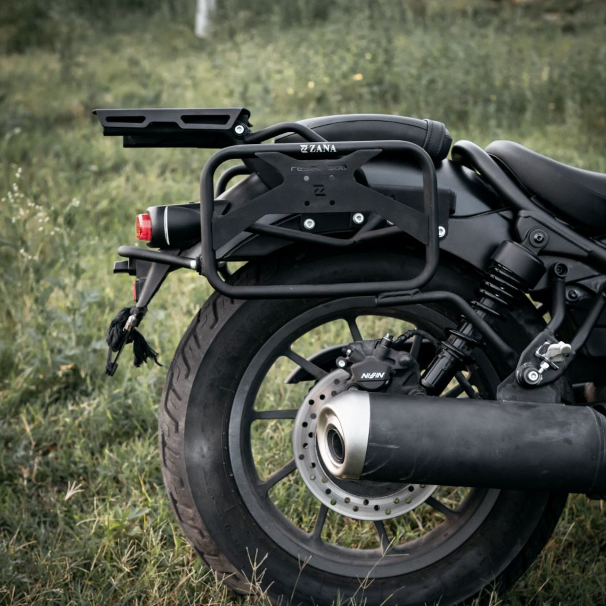 Zana Honda Rebel 500 Roadster Saddle Stay with Jerry Can Mount - Black - ZI-8626 - Zana