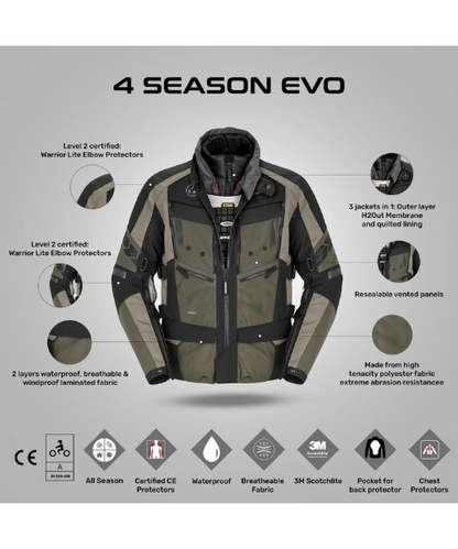 Spidi 4Season Evo Riding Jacket - Militar