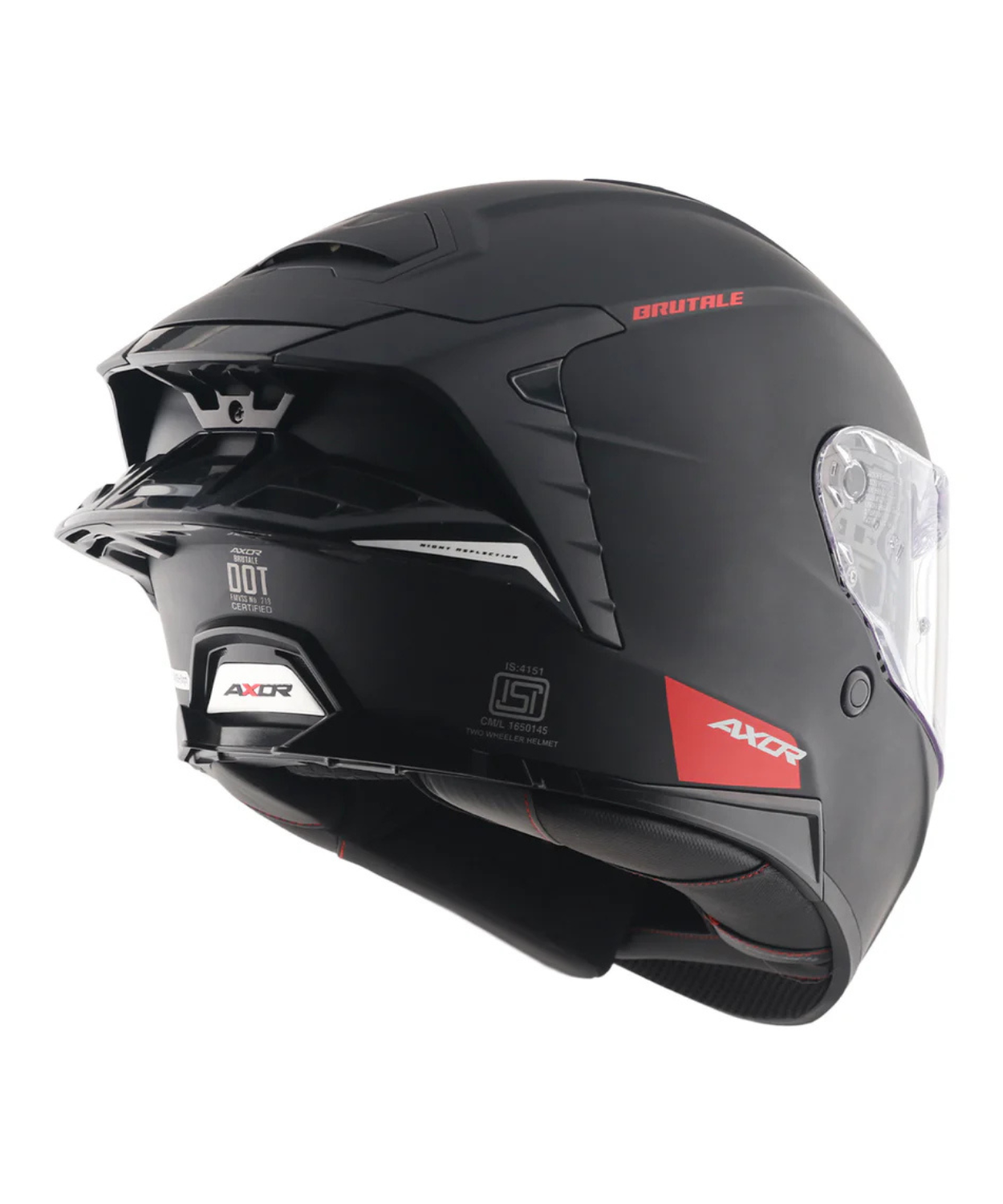 Axor Brutale Solid Colors Dual Spoiler Helmet - Matt Black