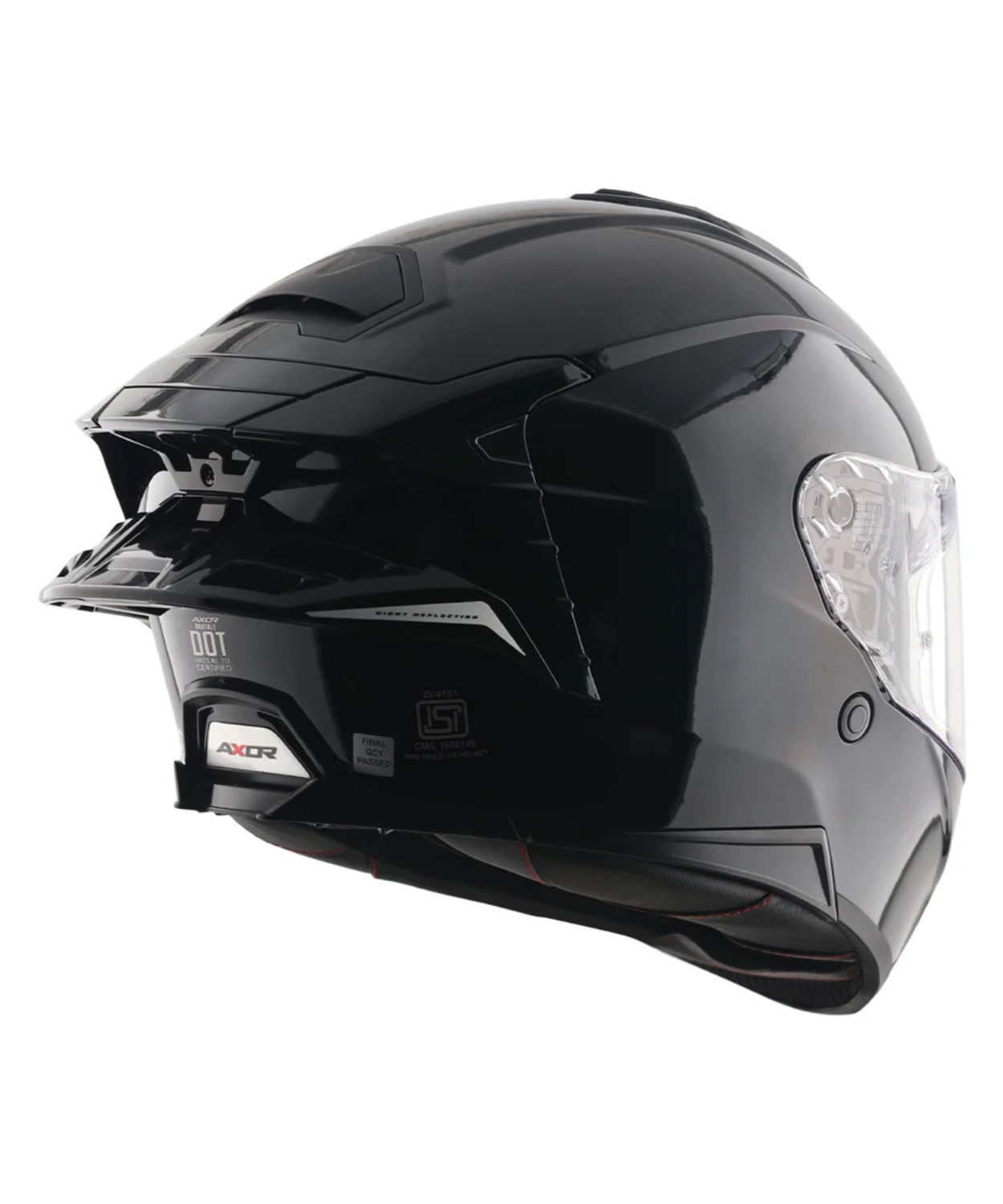 Axor Brutale Solid Colors Dual Spoiler Helmet - Gloss Black