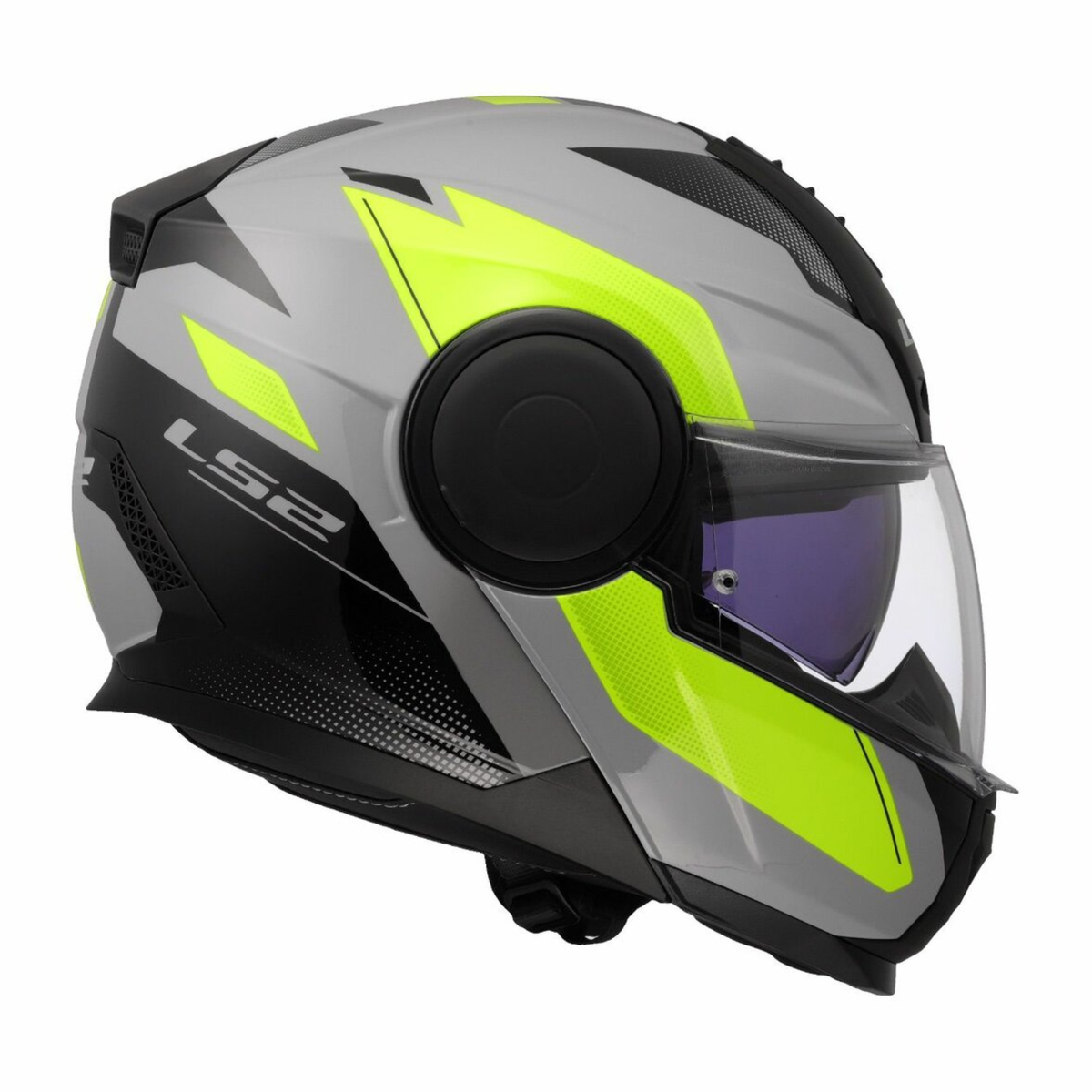 LS2 FF902 Scope ll Duria Helmet - Matt Grey Hi-Viz Yellow - LS2