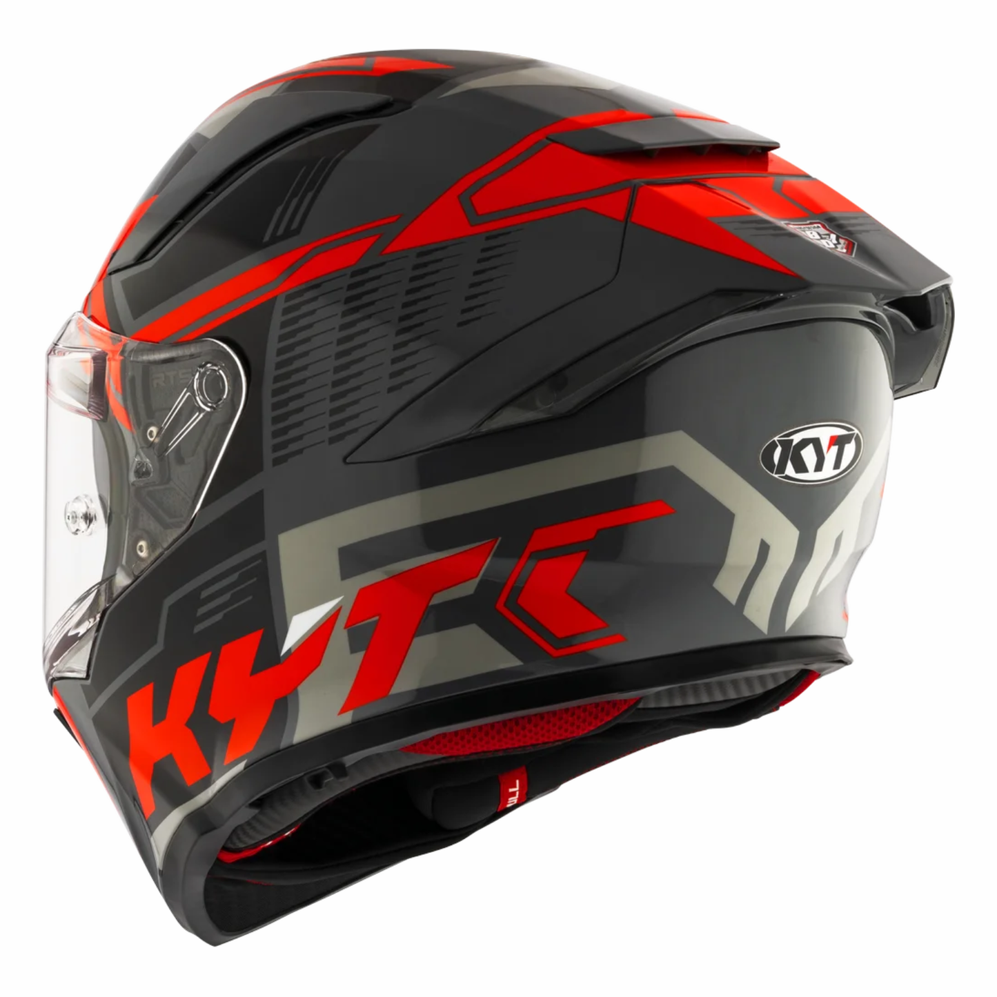KYT R2R Pro Octane Helmet - Gloss Black Red
