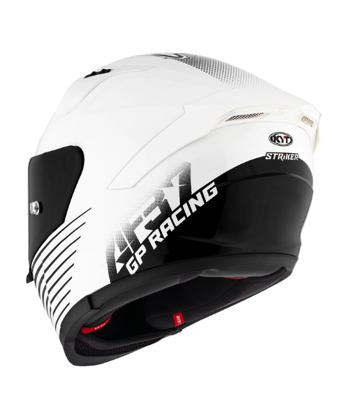 KYT Striker AF37 Livery Helmet - Gloss White Black