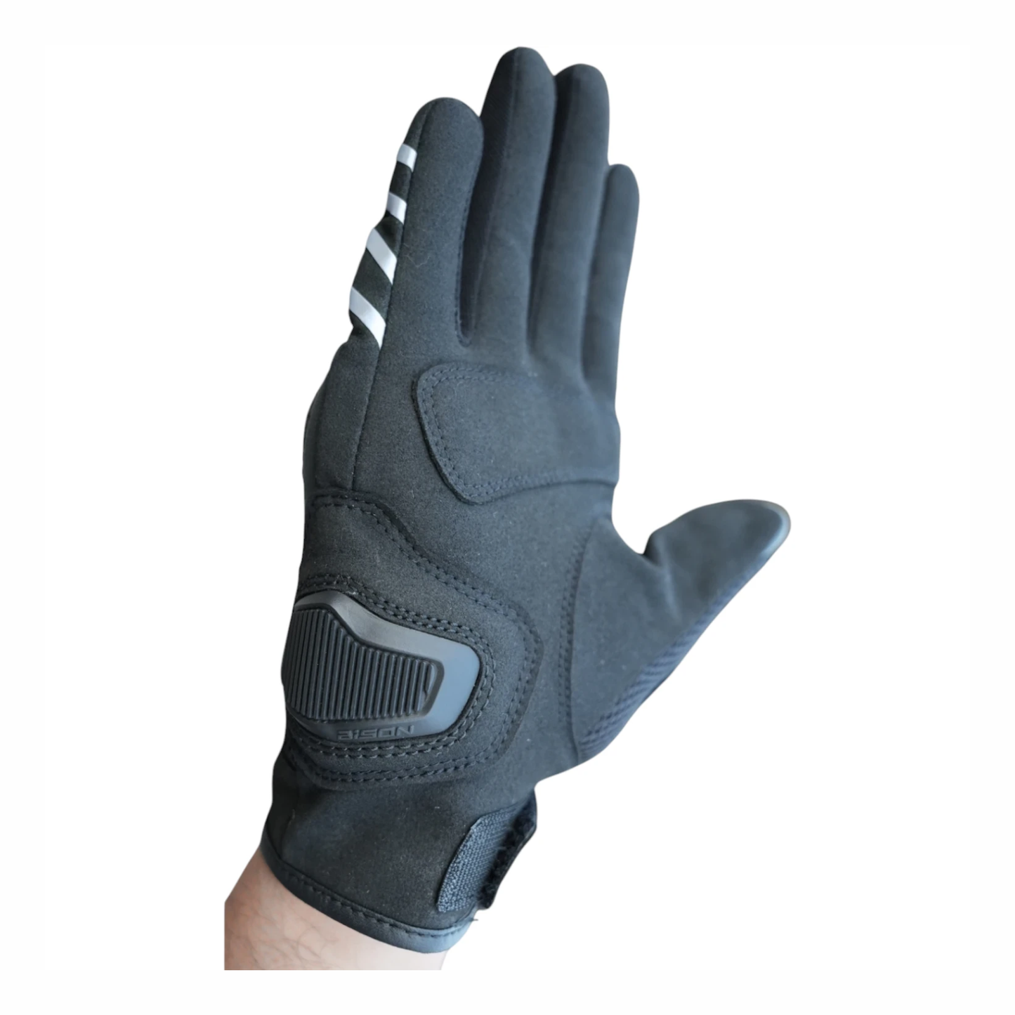 Bison ProGear Raptor Riding Gloves - Black Grey