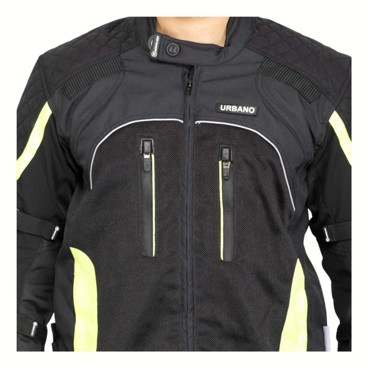 Lone Ranger Urbano Single Layer Riding Jacket - Black Neon Green