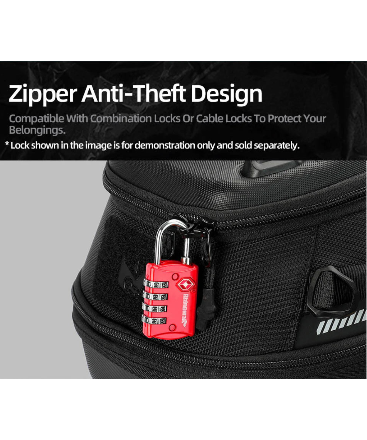 Rhinowalk Mechanic Series X Magnetic Tanklock Bag 5.6L - Black - MJX2011BK (Tanklock Ring Sold Separately)