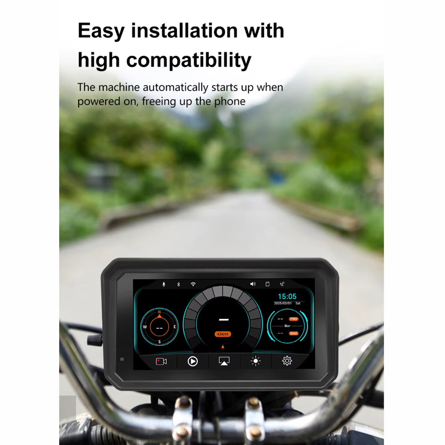 LBC Moto M3 Elite 6 Universal MAG Quick Release Navigation with TPMS