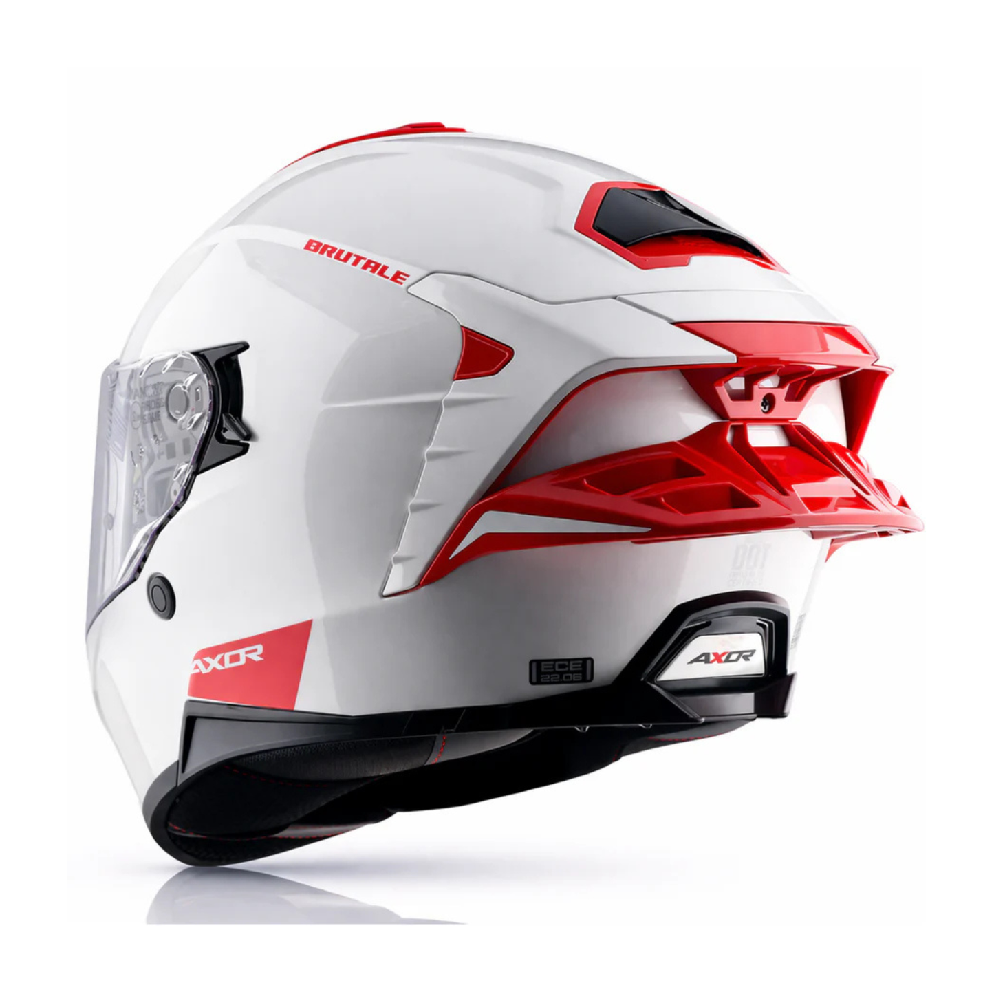 Axor Brutale Corsa Dual Spoiler Helmet - Gloss White Red
