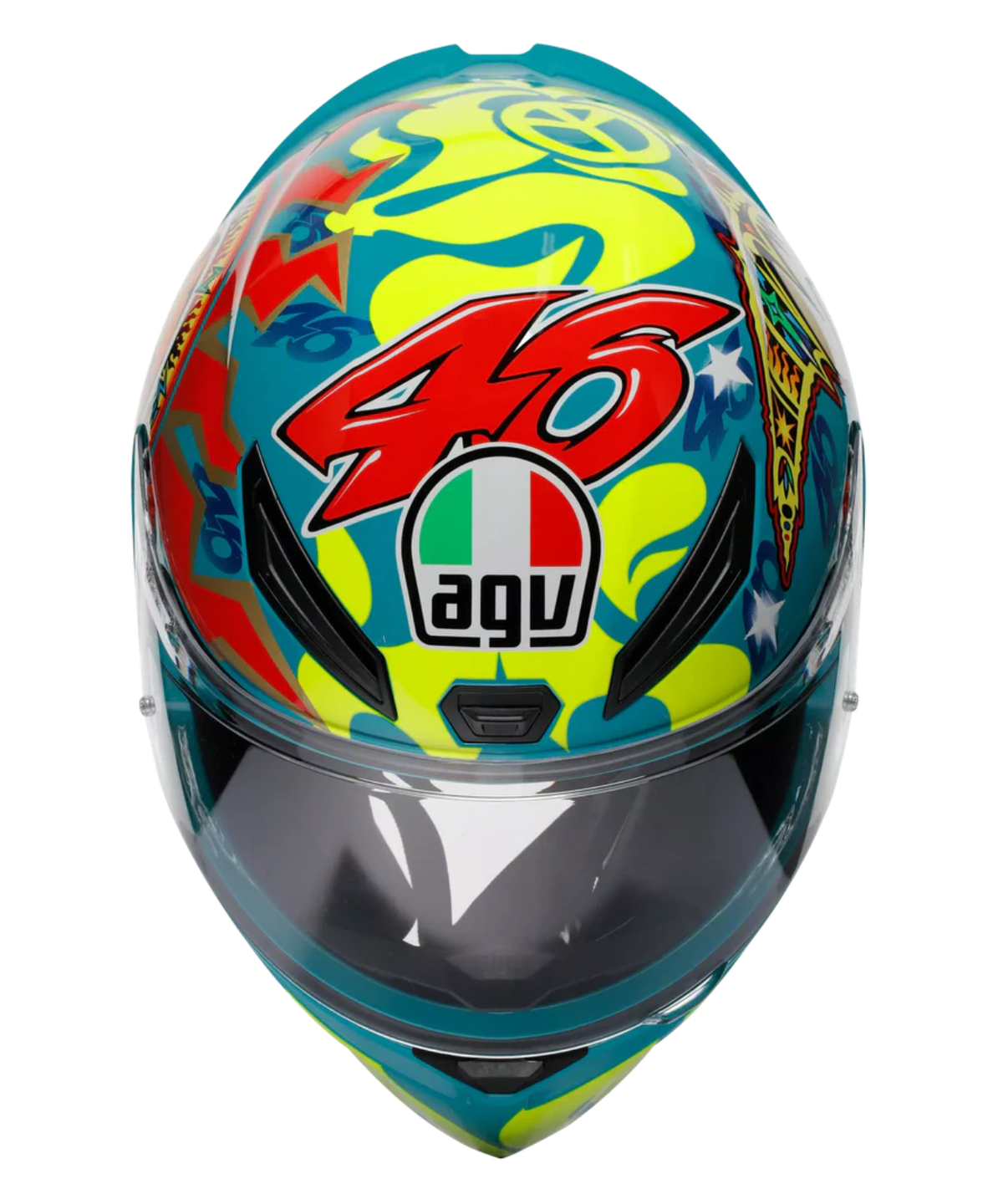AGV K1 S Rossi Mugello 1999 Helmet - Gloss Blue Green Red - AGV