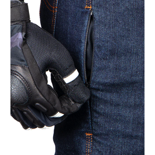 Rynox Downtown Pro CE Certified Class AA Motorcycle Riding Jeans with Rheon Armours - Indigo Blue