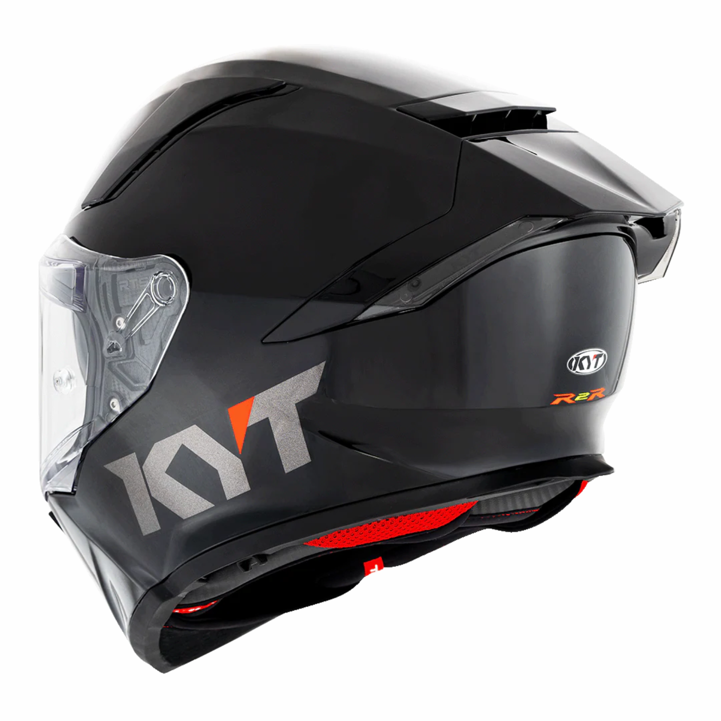 KYT R2R Pro Plain Helmet - Gloss Black