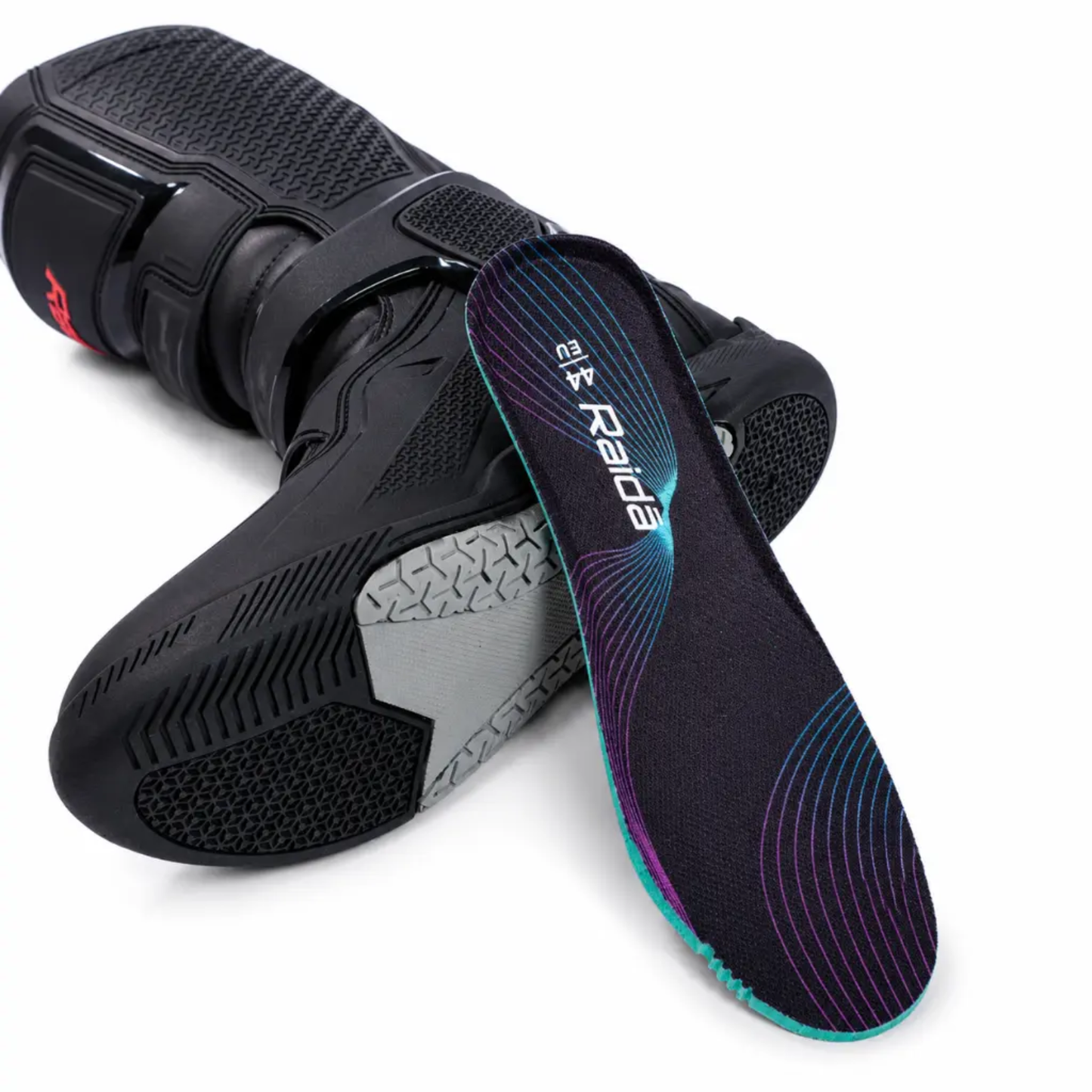 Raida TrailCraft V2 Motocross and Enduro Motorcycle Boots - Black Red