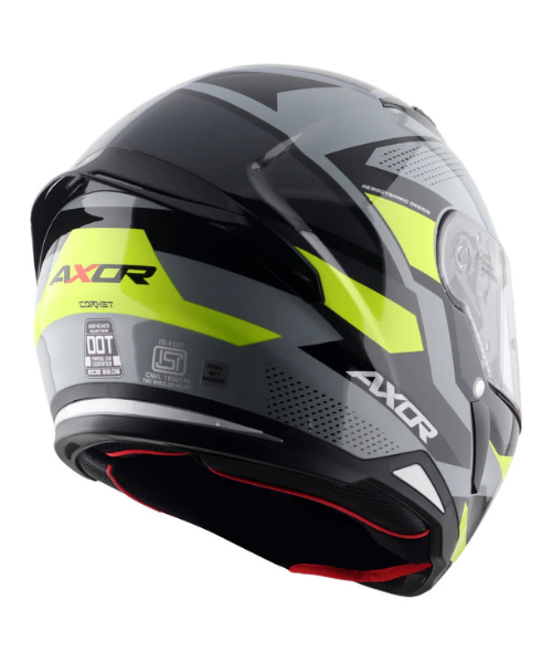 Axor Hunter Cornet Helmet - Gloss Nardo Grey Neon Yellow