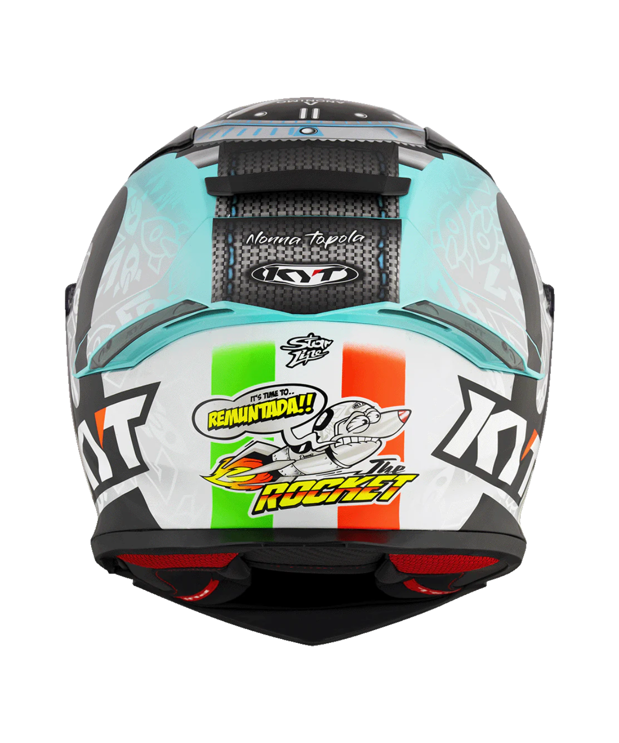 KYT R2R Pro Foggia Misano 2022 Replica Helmet - Gloss Yellow Blue Grey