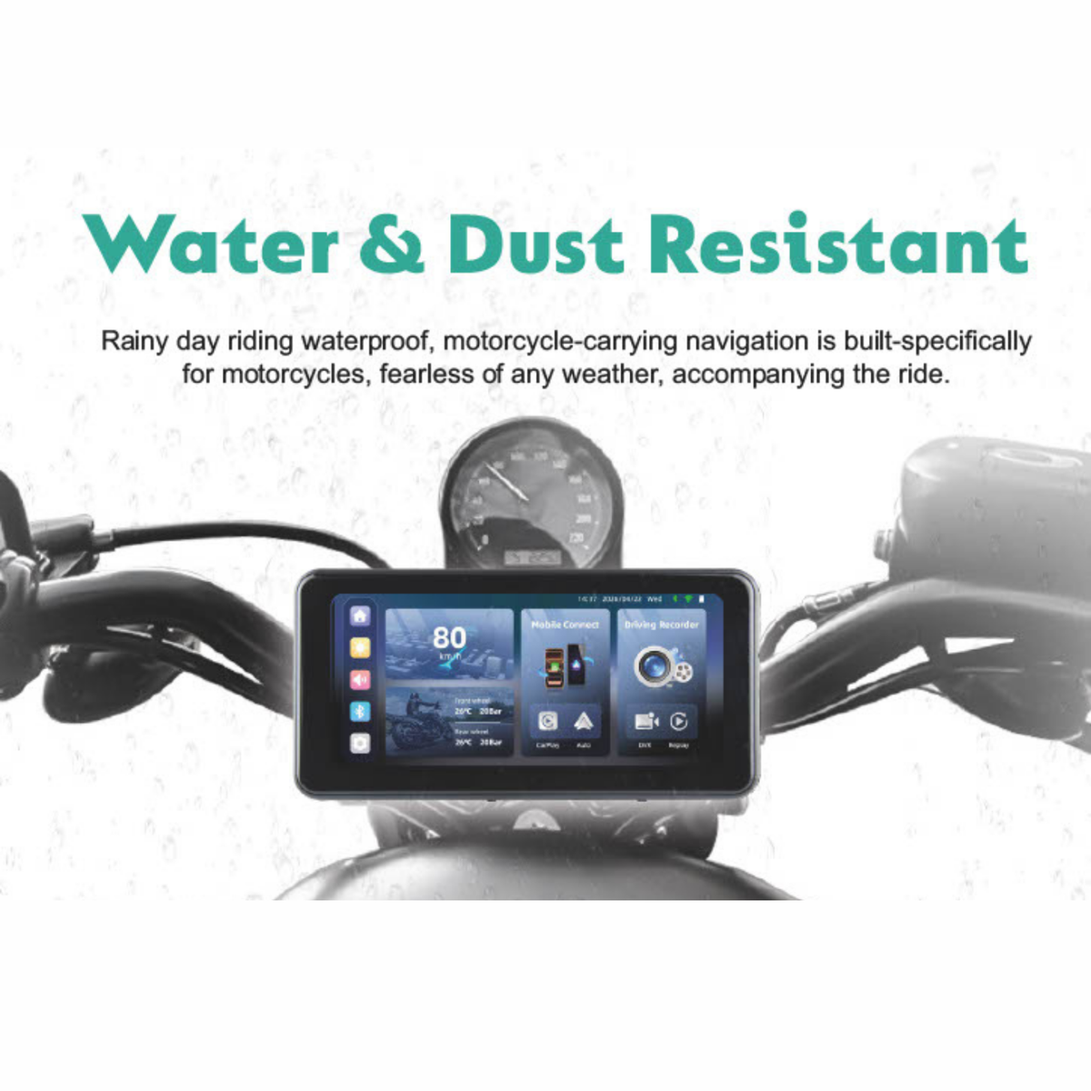 Simtac M10DT Pro Motorcycle Navigation Screen 6.0 Inches with DVR / TPMS