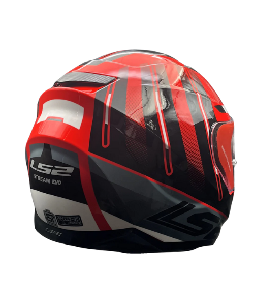 LS2 FF320 Stream Evo Shadow D Ring Helmet - Gloss Red Black White