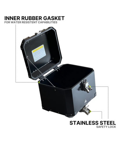 Auto Engina Aluminium Top Box 42L for Royal Enfield Himalayan 450 - Black