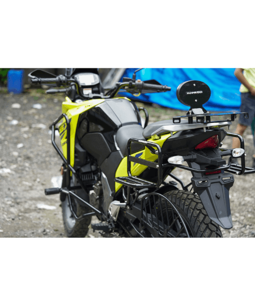 Mad Over Bikes Top Rack with Back Rest for Suzuki V-Strom SX 250 - Black