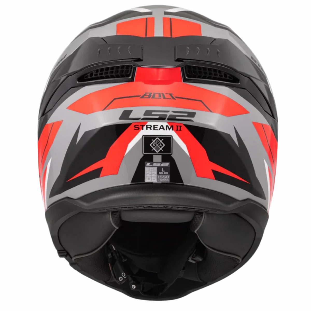 LS2 FF320 Stream II Bolt Helmet - Matt Black Red - LS2