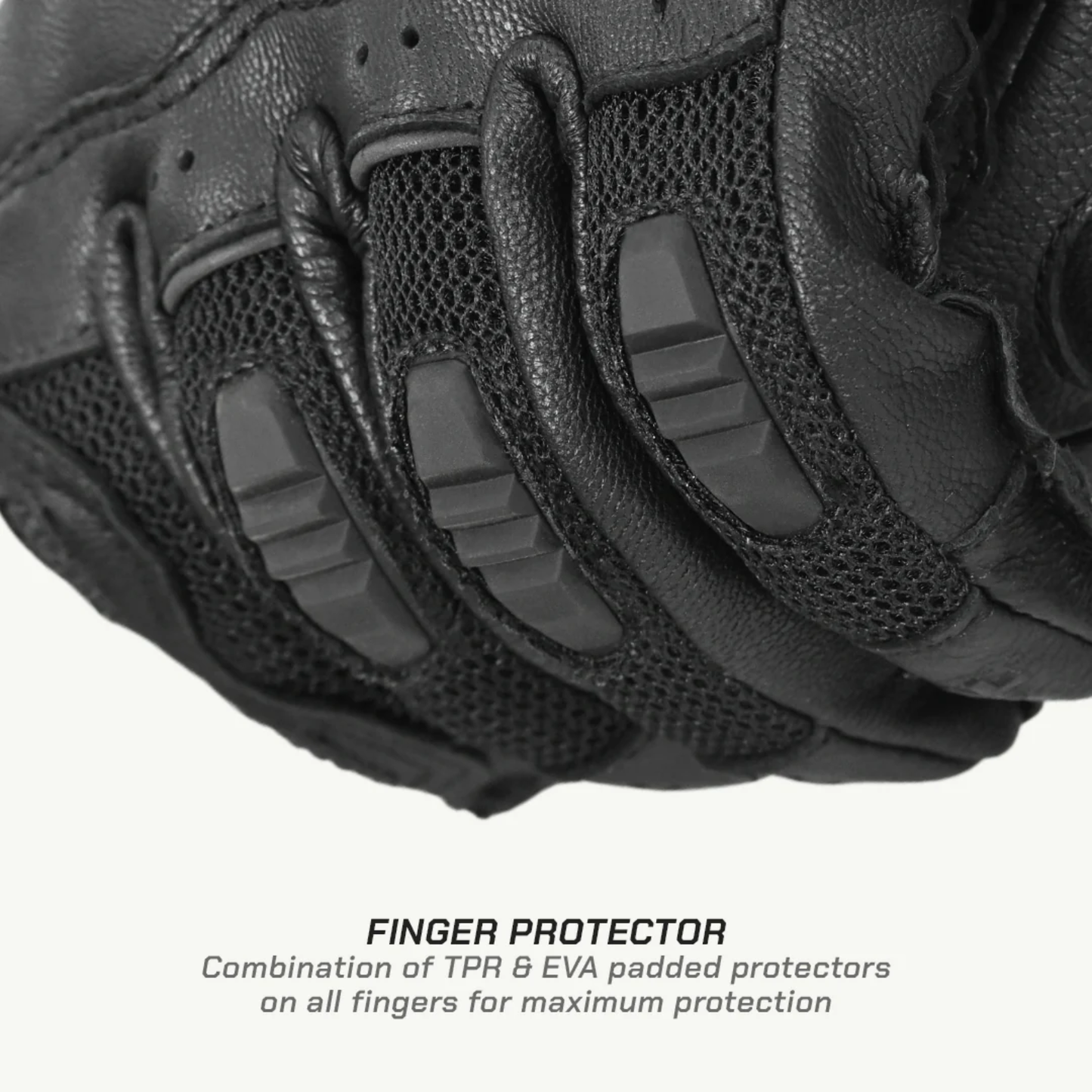 Viaterra Kruger 2 Full Gauntlet Motorcycle Riding Gloves - Black