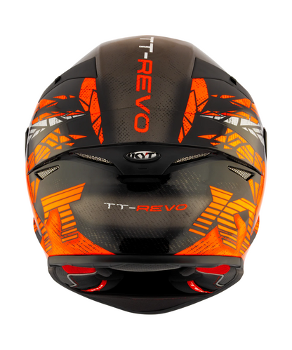 KYT TT-Revo Combustion Helmet - Gloss Black Orange
