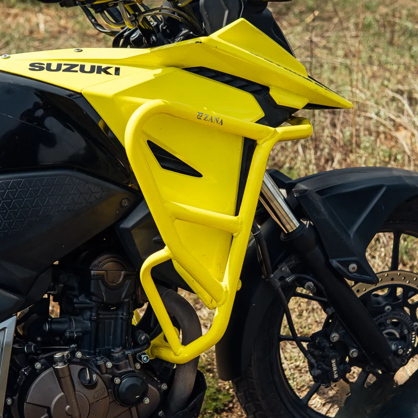 Zana Suzuki V-Strom SX 250 Upper & Lower Crash Guard with Slider Combo - Yellow - ZI-8757 / 8759