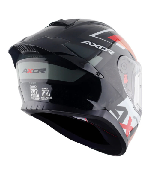 Axor Saber X-Sport Helmet - Gloss Black Orange