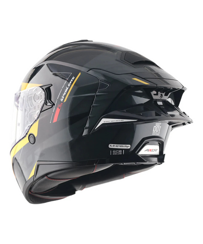 Axor Brutale Kryptic Dual Spoiler Helmet - Black Yellow