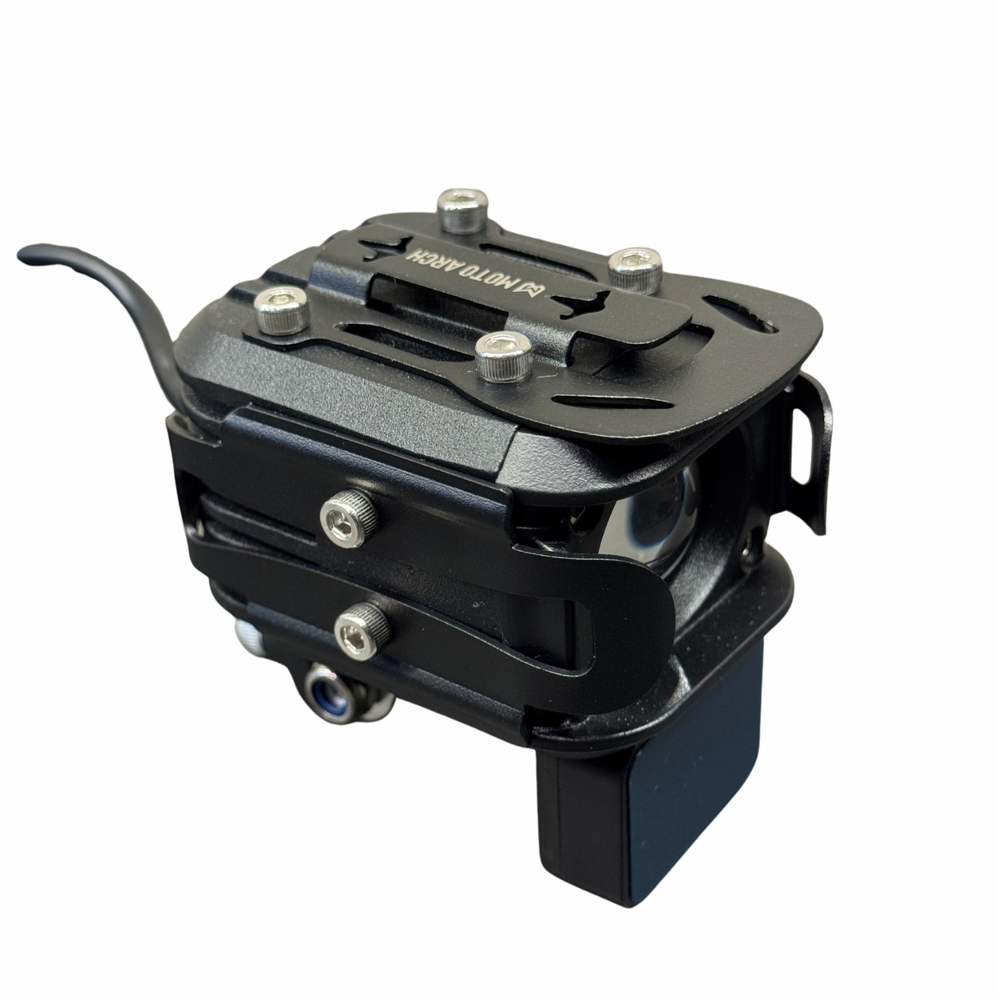 Moto Arch J03 60W Fog Light with Wireharness / Clamps / Wireless Switch - White Yellow