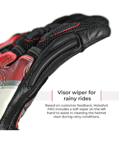 Viaterra Holeshot Pro Semi Gauntlet Hybrid Riding Gloves - Black Yellow
