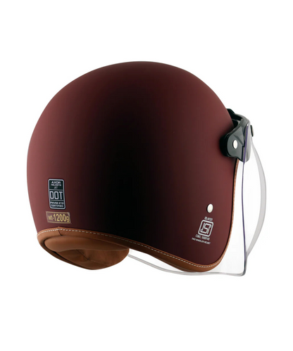 Axor Retro Jet Helmet - Dull Chestnut Red