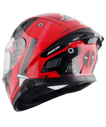 Axor Apex Marvel Deadpool Helmet - Gloss Red Black