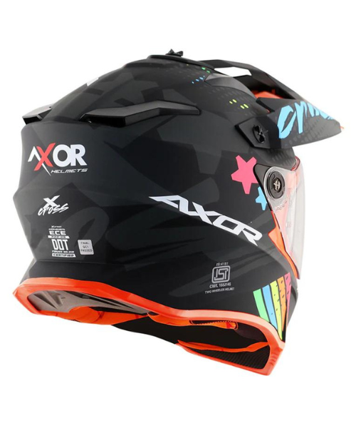 Axor X-cross X2 Dual Visor Helmet - Dull Black Grey