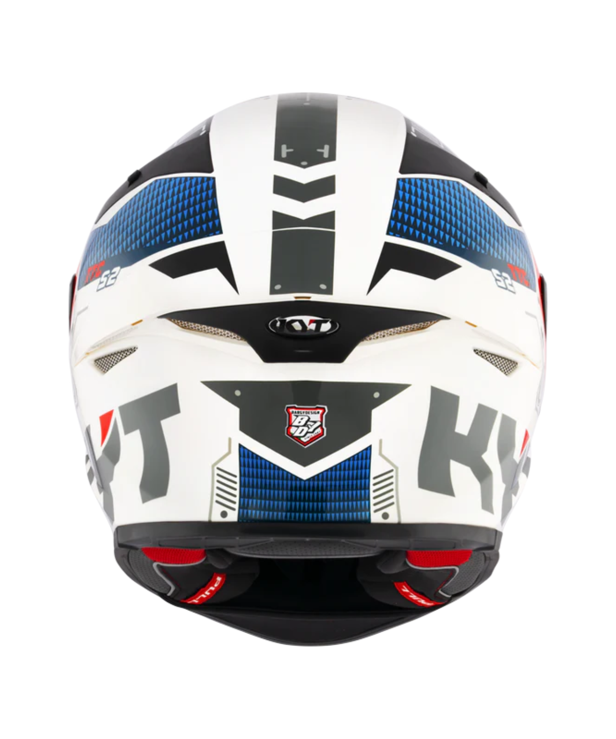 KYT TT-Revo Fuselage Helmet - Gloss Red White Blue