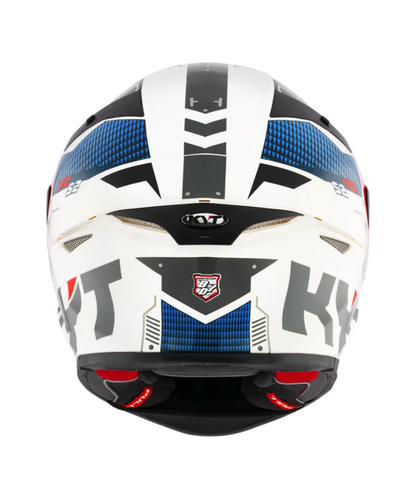 KYT TT-Revo Fuselage Helmet - Gloss Red White Blue