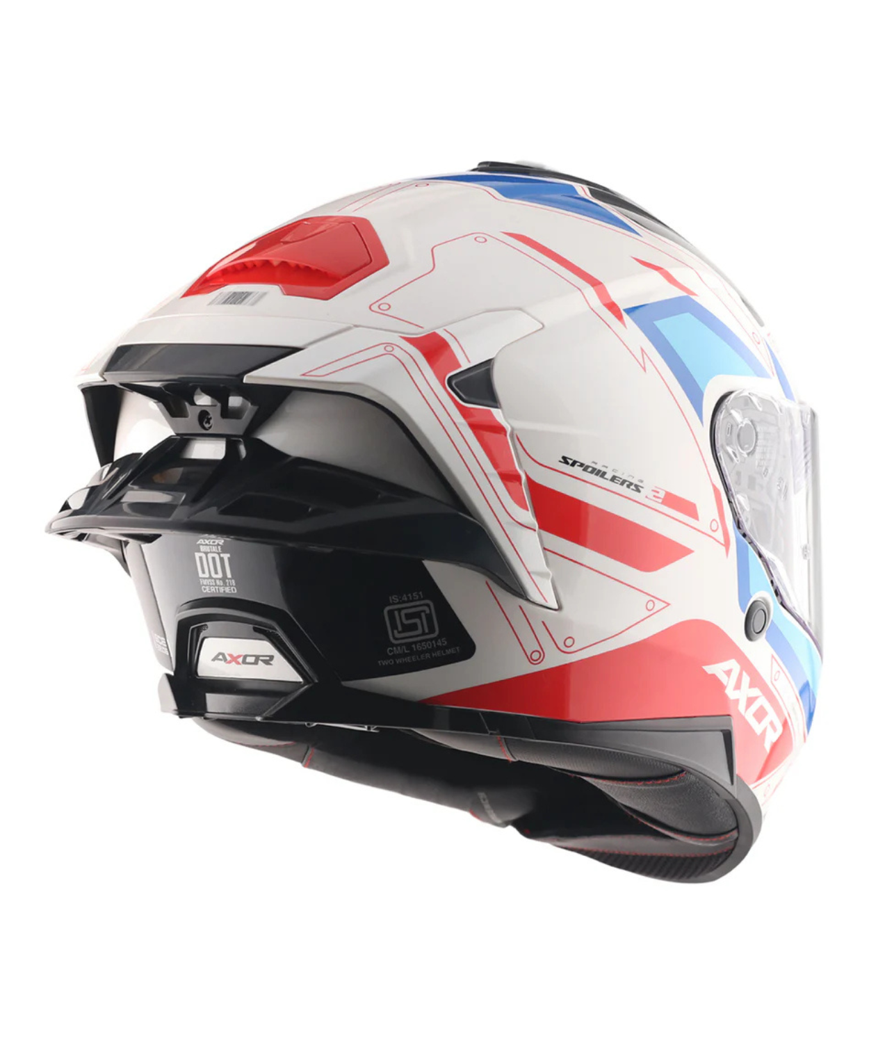 Axor Brutale Ryden Dual Spoiler Helmet - White Red