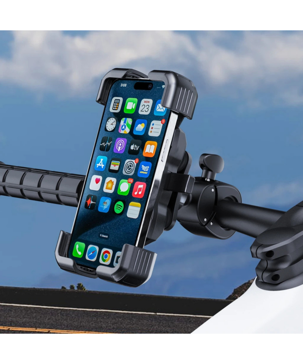 Revlox Flex Pro Motorcycle Mobile Mount with Vibration Dampener - Revlox