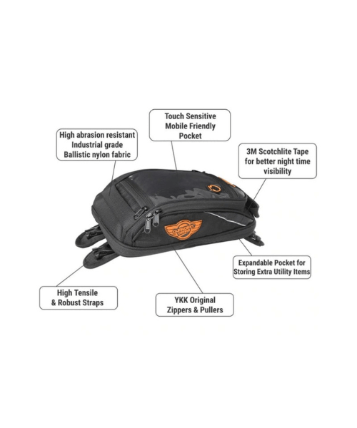 Guardian Gears Shark Mini Universal 18L Tank Bag with Rain Cover