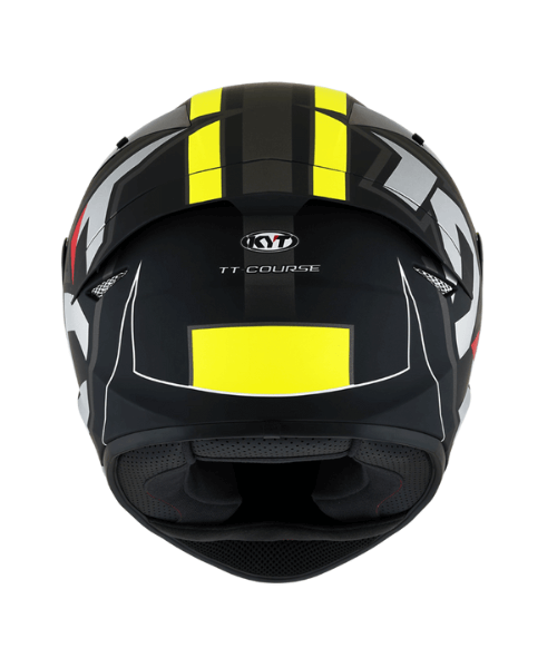 KYT TT-Course Electron Helmet - Matt Black Yellow