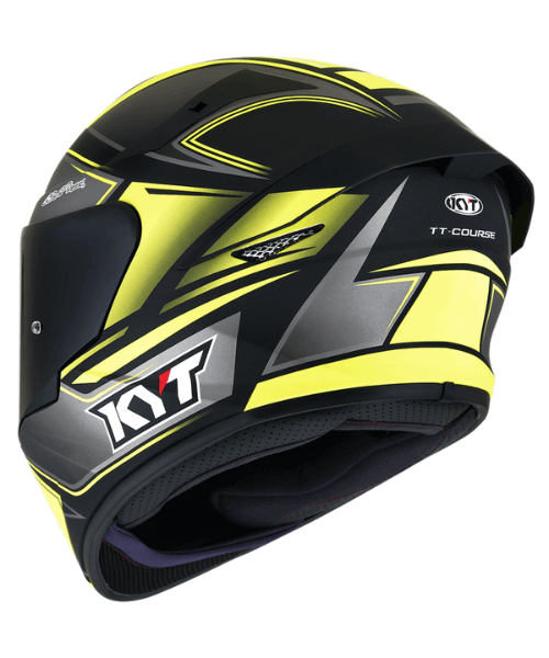 KYT TT-Course Tourist Helmet - Matt Yellow Fluo