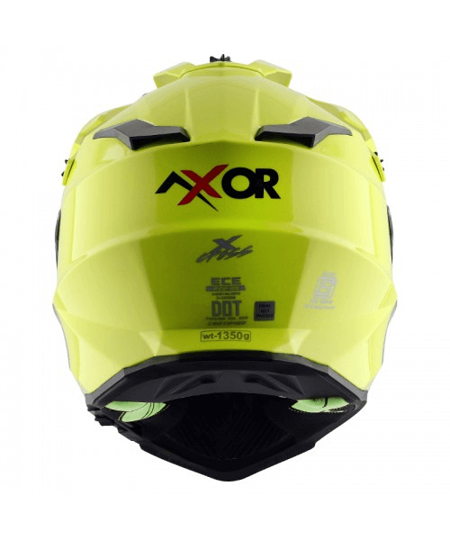 Axor X-Cross Dual Visor Sc Helmet - Neon Yellow Green