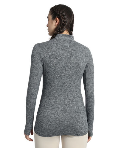 Reccy Women's Nomadic Full Sleeves T Shirt - Charcoal Gray